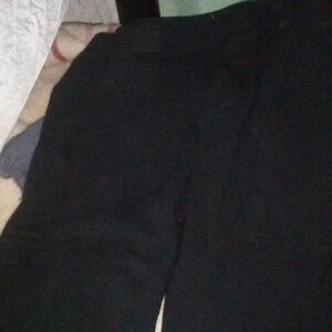 90% Cotton and 10% Lycra preshrunk Black pants